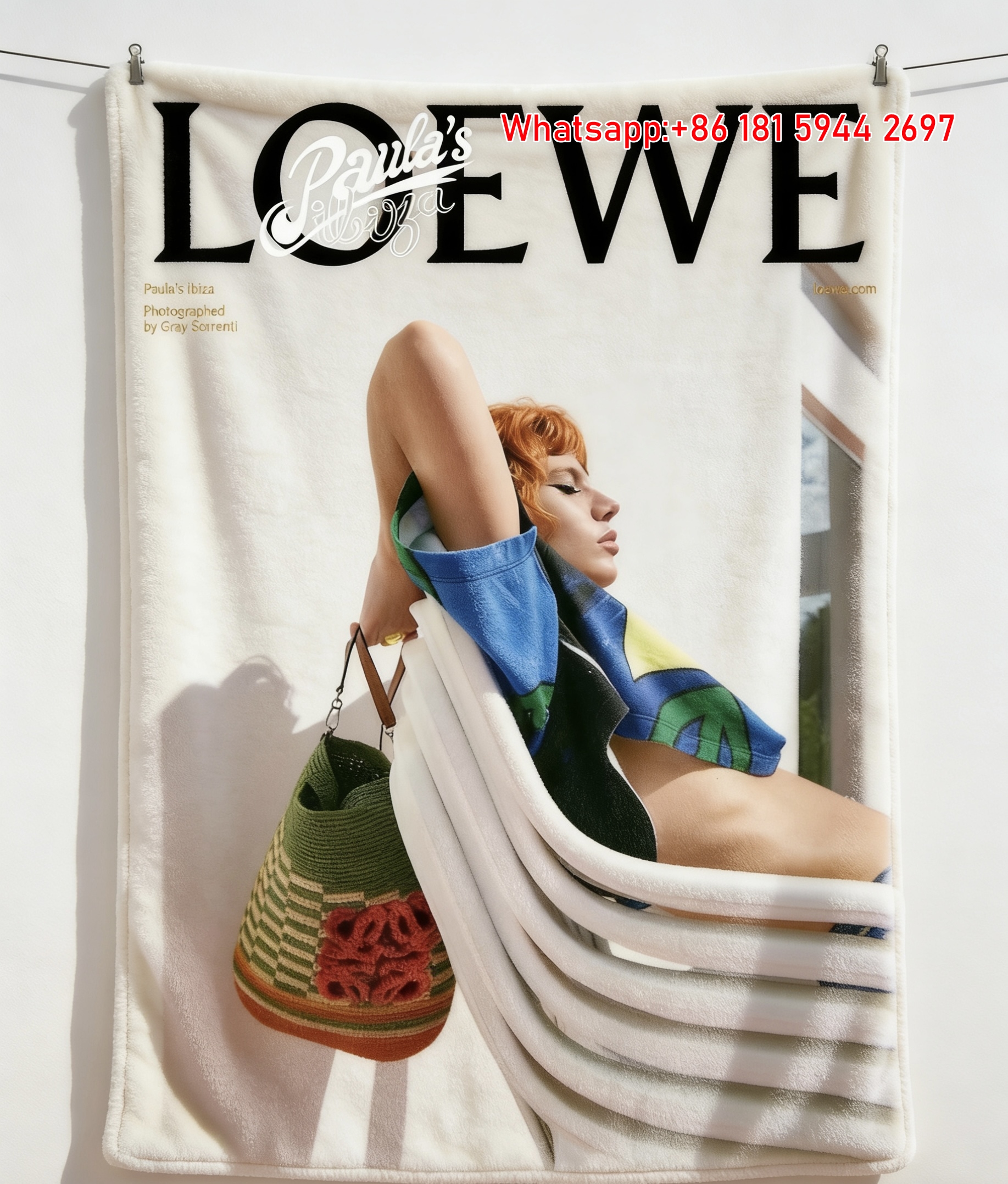 LOEWE Beach Style Flannel Fleece Throw Blanket L326